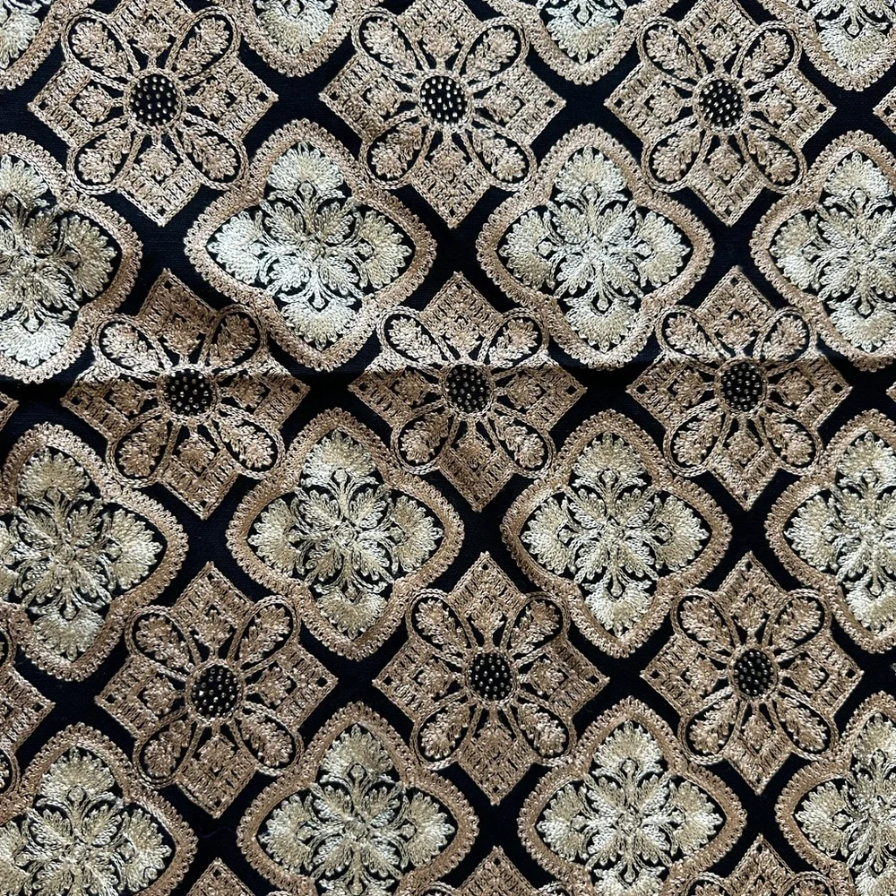 Black Kashmiri Tilla Embroidered Pashmina Shawl | Gold Embroidered Wrap